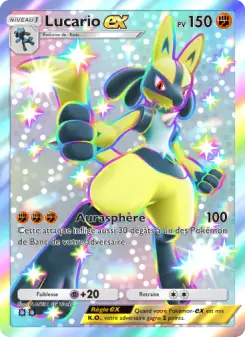 Lucario-ex — carte 110 de l’extension Réjouissances Rayonnantes