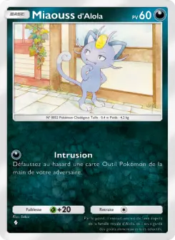 Miaouss d'Alola — carte 037 de l’extension Crise Interdimensionnelle