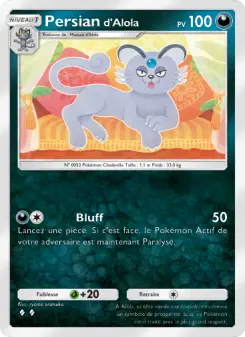 Persian d'Alola — carte 038 de l’extension Crise Interdimensionnelle