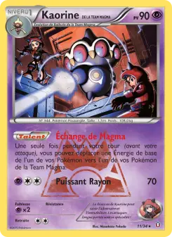 Kaorine de la Team Magma — carte 11 de l’extension Double Danger