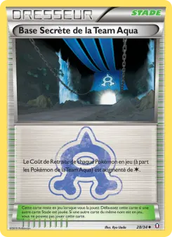Base Secrète de la Team Aqua — carte 28 de l’extension Double Danger