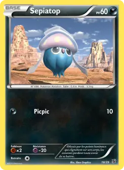 Sepiatop — carte 18 de l’extension Bienvenue à Kalos