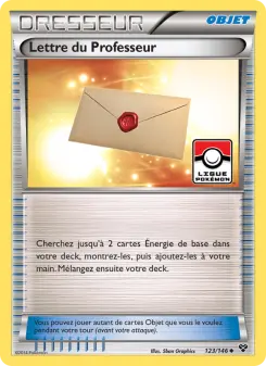 Lettre du Professeur — carte 123 de l’extension XY