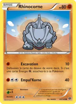 Rhinocorne — carte 60 de l’extension XY