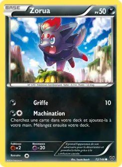 Zorua — carte 72 de l’extension XY