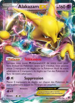 Alakazam EX — carte 25 de l’extension Impact des Destins