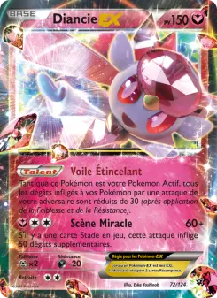 Diancie EX — carte 72 de l’extension Impact des Destins