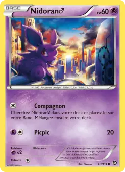 Nidoran♂ — carte 43 de l’extension Offensive Vapeur