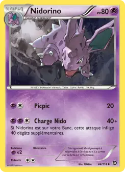 Nidorino — carte 44 de l’extension Offensive Vapeur