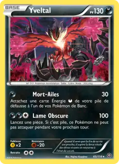 Yveltal — carte 65 de l’extension Offensive Vapeur