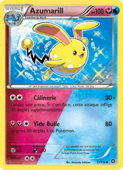 Azumarill — carte 77 de l’extension Offensive Vapeur