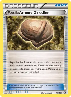 Fossile Armure Dinoclier — carte 98 de l’extension Offensive Vapeur