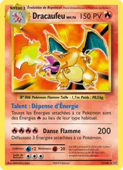 Dracaufeu — carte 11 de l’extension Évolutions