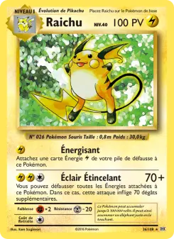 Raichu — carte 36 de l’extension Évolutions