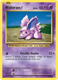 Nidoran♂ — carte 43 de l’extension Évolutions