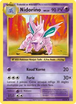 Nidorino — carte 44 de l’extension Évolutions
