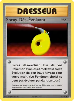 Spray Dés-Évoluant — carte 76 de l’extension Évolutions