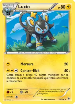 Luxio — carte 33 de l’extension Étincelles