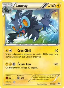 Luxray — carte 34 de l’extension Étincelles