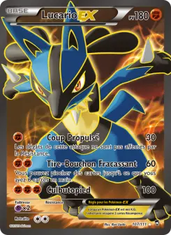 Lucario EX — carte 107 de l’extension Poings Furieux