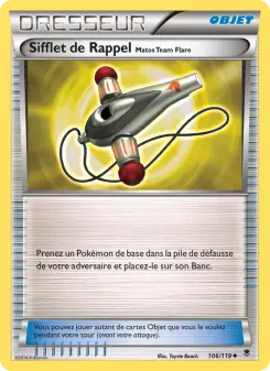Sifflet de Rappel Matos Team Flare — carte 106 de l’extension Vigueur Spectrale