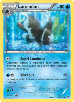 Luminéon — carte 19 de l’extension Vigueur Spectrale
