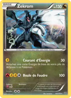 Zekrom — carte 64 de l’extension Ciel Rugissant