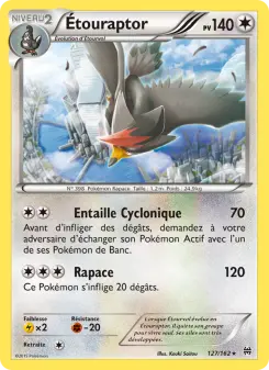 Étouraptor — carte 127 de l’extension Impulsion Turbo